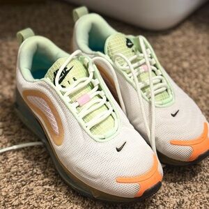 Nike White and Orange Athletic Shoes